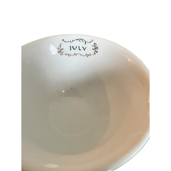 Victorian Trading Co July Teacup & Saucer Set Floral Design Bone China With Box - Picture 6 of 16